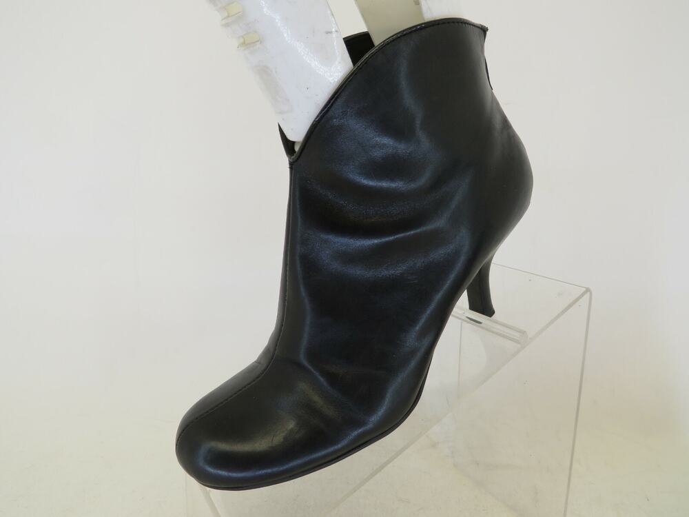 Franco Sarto Womens Black Leather Zip Ankle Fashion Boots Bootie Size 6.5 M